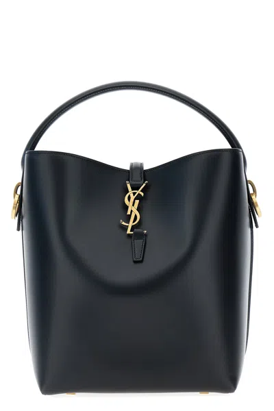 Saint Laurent Le 37 Ysl Bucket Bag In Smooth Leather In Black