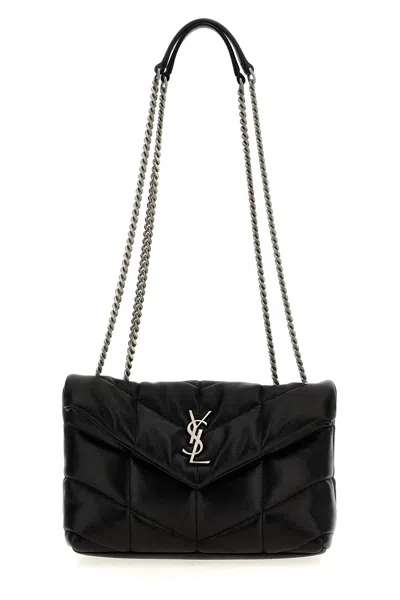 Saint Laurent Puffer Toy Shoulder Bag In Black