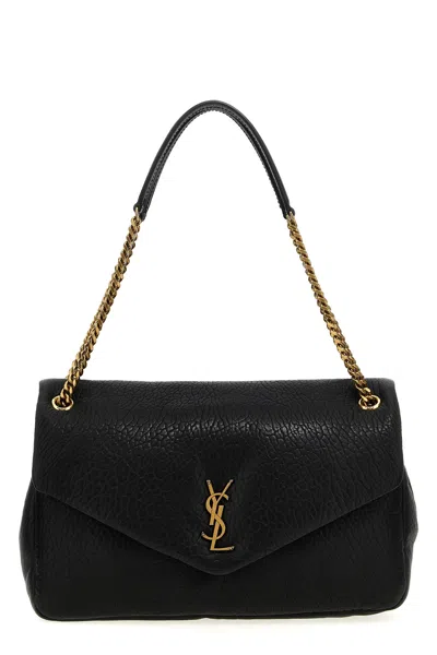 Saint Laurent Calypso Large Shoulder Bag In Black