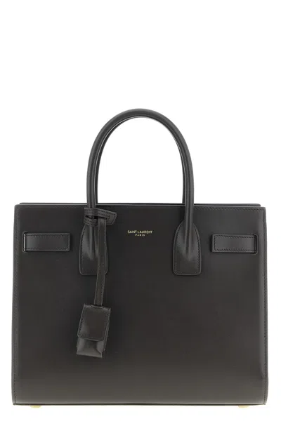 Saint Laurent Sac De Jour Baby Handbag In Gray