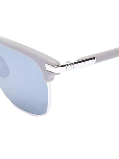 Shop Thom Browne Square Frame Sunglasses In Grey