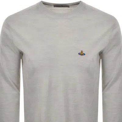 Vivienne Westwood Alex Round Neck Jumper Grey In Gray