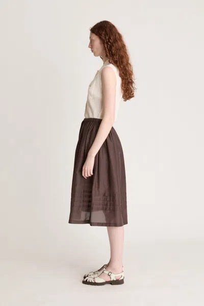 Lee Mathews Bonnie Skirt In Brown