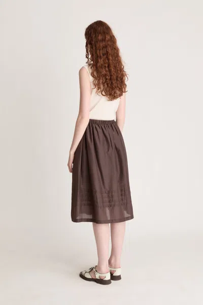 Lee Mathews Bonnie Skirt In Brown