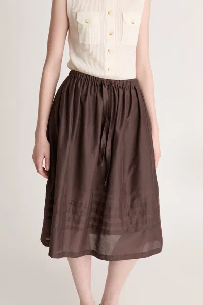 Lee Mathews Bonnie Skirt In Brown
