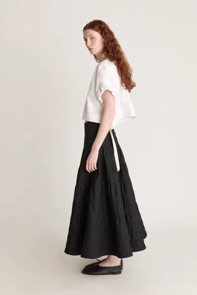 Lee Mathews Charlotte Blouse In Brown