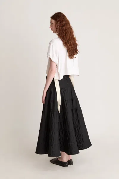 Lee Mathews Charlotte Blouse In Brown