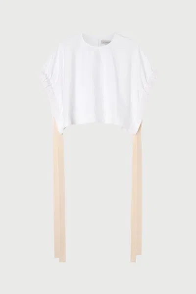 Lee Mathews Charlotte Blouse In Brown