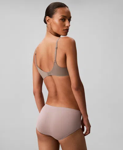 Calvin Klein Wire Free T Shirt Bra In Brown