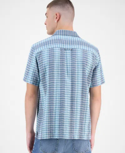 Sun + Stone Men's Short-sleeve Cotton Driver Shirt, Macy's Exclusive In Blue
