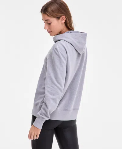 Id Ideology Women's Kangaroo-pocket Fleece Hoodie, Created For Macy's In Gray