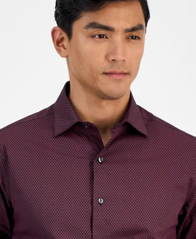 Alfani Men's Slim-fit Temperature Regulating Dress Shirt, Created For Macy's In Purple