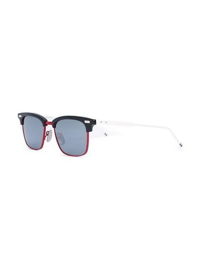 Shop Thom Browne Navy, Red And Blue Sunglasses