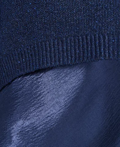 Vince Camuto Women's Crewneck Slip Dress With Sweater In Blue