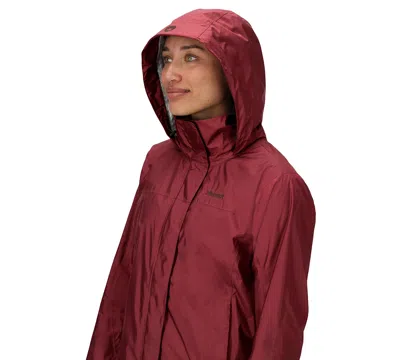Marmot Women's Precip Eco Hooded Collar Jackets In Red