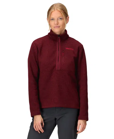 Marmot Women's Drop Line 1/2 Zip Jackets In Red