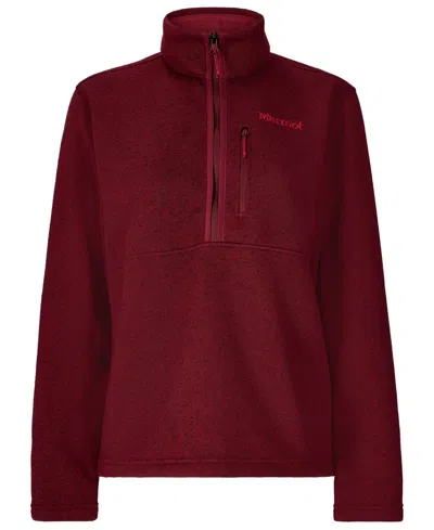 Marmot Women's Drop Line 1/2 Zip Jackets In Red