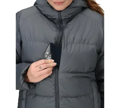 Marmot Women's Guides Big-baffled Puffer Hooded Jacket In Black