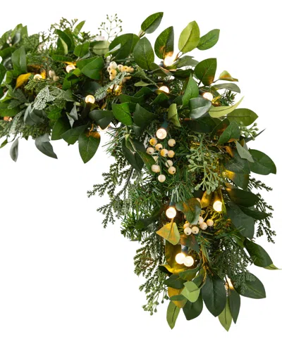 Balsam Hill 6 Ft Outdoor Berry Cypress Pre-lit Garland In Green