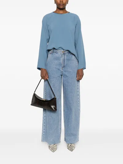 Forte Forte Women Satin Blouse In Blue