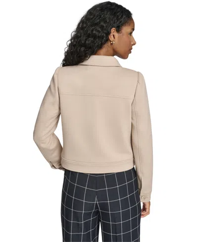 Tommy Hilfiger Women's Point Collar Trucker Jacket In Brown