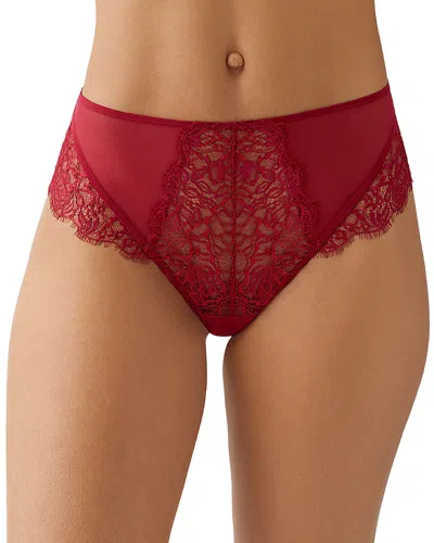 B.tempt'd By Wacoal It's On Eyelash Lace Thong In Red