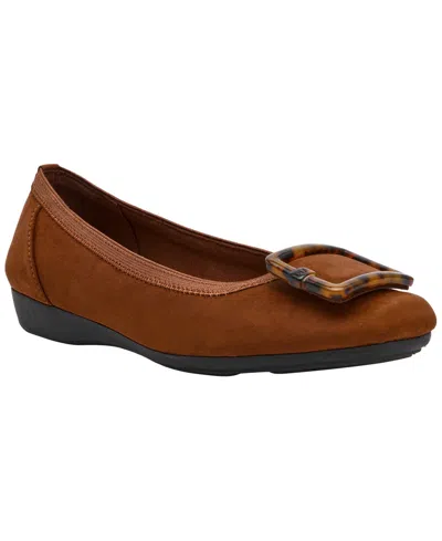 Anne Klein Women's Umari Slip On Flats In Brown
