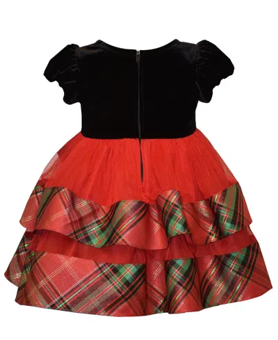 Bonnie Baby Baby Girls Tiered Plaid Dress In Multi