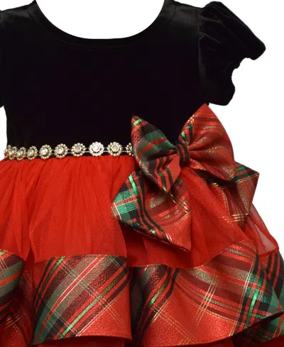Bonnie Baby Baby Girls Tiered Plaid Dress In Multi