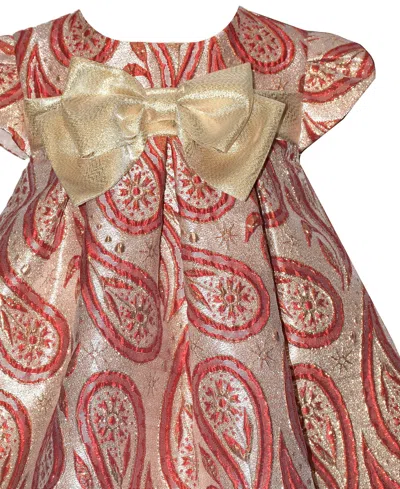 Bonnie Baby Baby Girls 2 Piece Short Sleeves Party Dress And Panty Set In Multi