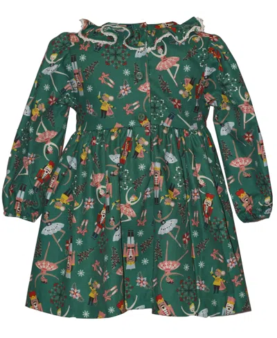 Bonnie Baby Baby Girls 2 Piece Nutcracker Smocking Dress And Panty Set In Multi