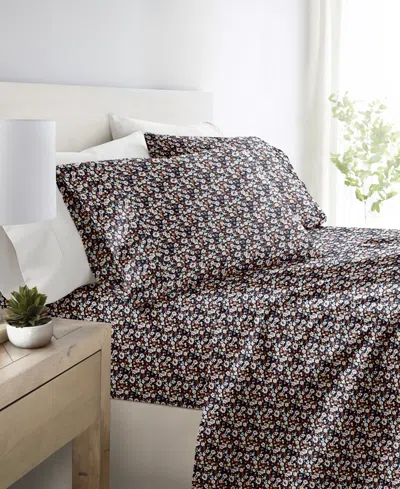 Ienjoy Home Delicate Blossoms 4-p.c. Sheet Set, California King In Blue