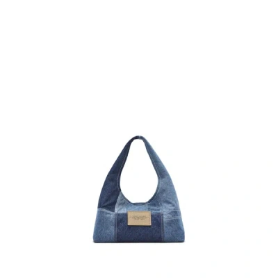 Marc Jacobs Patchwork Denim Shoulder Bag In Blue