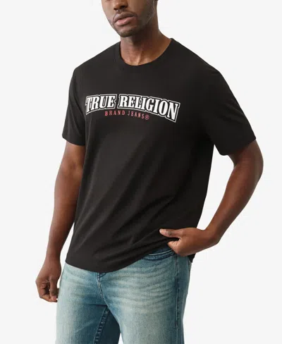 True Religion Men's Short-sleeve Flock Buddha T-shirt In Black