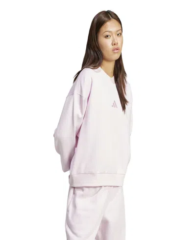 Adidas Originals Women's All Szn Loose Fit Fleece Sweatshirt In Pink