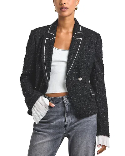 Derek Lam 10 Crosby Estelise Galaxy Tweed Blazer In Black
