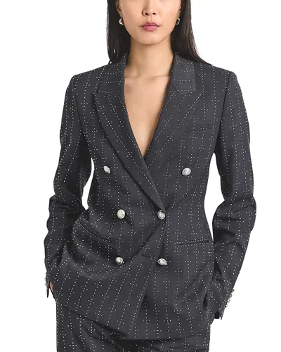 Derek Lam 10 Crosby Walter Mini Stud Double Breasted Blazer In Gray