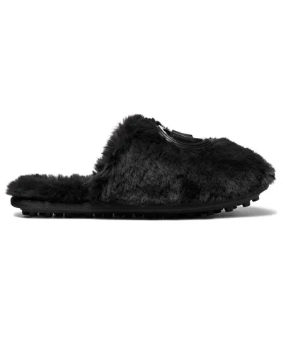 Michael Kors Michael  Women's Ada Round Toe Charm Slippers In Black