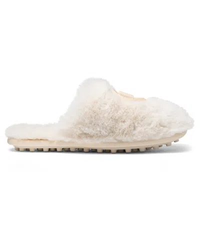 Michael Kors Michael  Women's Ada Round Toe Charm Slippers In White