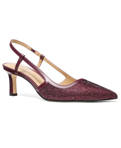Michael Kors Alora Embellished Slingback Pump In Purple
