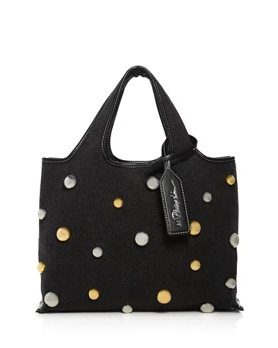 3.1 Phillip Lim Mini Studded Denim Tote Bag In Black