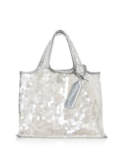3.1 Phillip Lim Mini Sequin Mesh Tote Bag In Silver