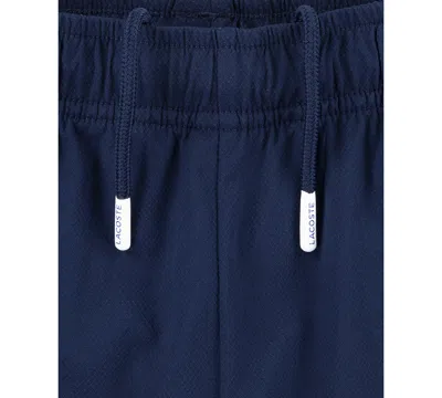 Lacoste Big Boys Ultradry Big Croc Woven Shorts In Blue