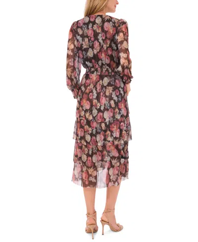 Vince Camuto Women's Ruffle Midi Dress In Multi