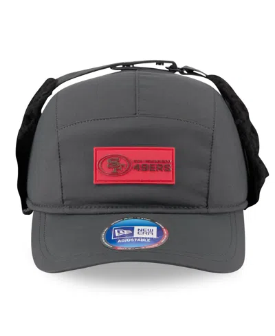 New Era Men's Charcoal San Francisco 49ers 2025 Sideline Cold Weather Runner Dog Ear Adjustable Hat In Gray