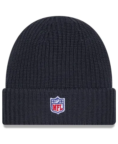 New Era Men's Charcoal Cleveland Browns 2025 Sideline Cold Weather Cuffed Knit Hat In Black