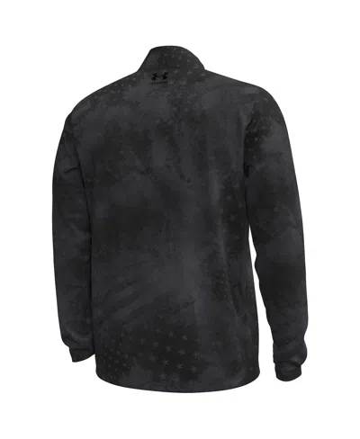 Under Armour Men's Black Wisconsin Badgers Freedom Collection Armorfuse Half-zip Sweatshirt In Black