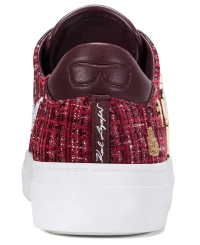 Karl Lagerfeld Cate Pins Sneaker In Burgundy