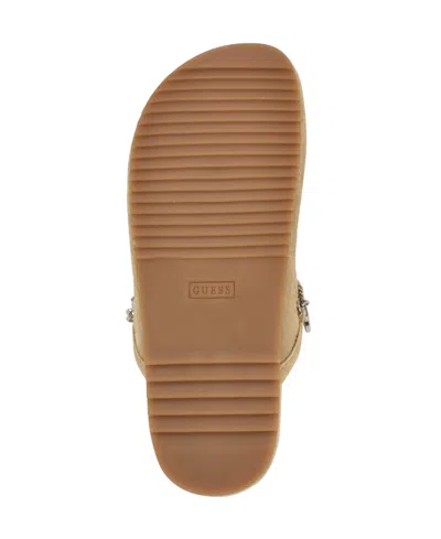 Guess Women's Gavyn Charms Logo Slip-on Clogs In Brown