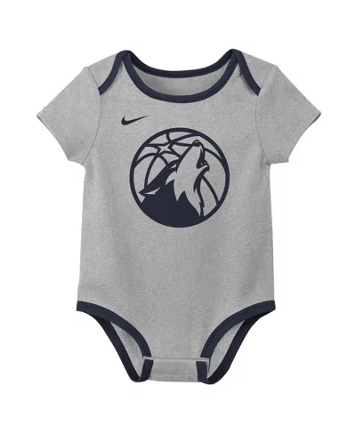 Nike Baby Boys And Girls 2-piece Newborn Minnesota Timberwolves Bodysuit Set In Blue